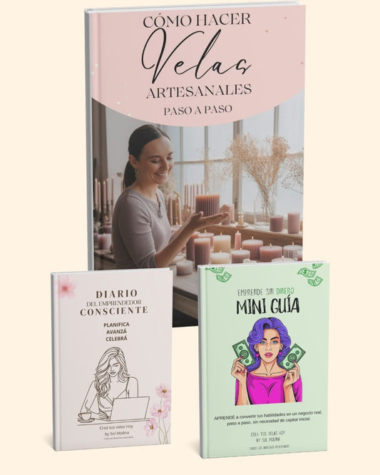 Kit 3 X 1 : Cómo Hacer Velas Artesanales + 12 BONOS + Regalo Exclusivo